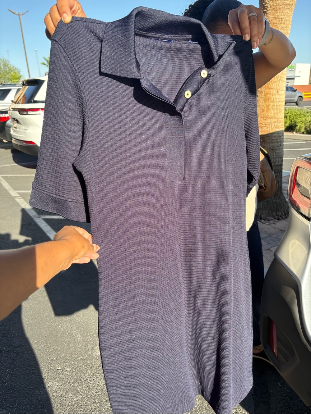 Gant Navy Blue Polo Midi Dress